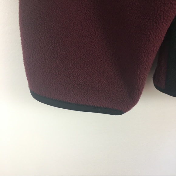 Nautica 1/4 Zip Pullover Jacket Sz Large Slim Fit Fleece Burgundy Color Block - Picture 6 of 10